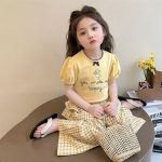 【90-140cm】セットアップ 女の子 スウィート チェック柄 - 画像 (3)