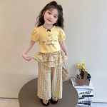 【90-140cm】セットアップ 女の子 スウィート チェック柄 - 画像 (4)