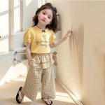 【90-140cm】セットアップ 女の子 スウィート チェック柄 - 画像 (6)