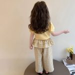 【90-140cm】セットアップ 女の子 スウィート チェック柄 - 画像 (8)