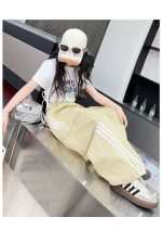 【120-170cm】パンツ 女の子 ボーダー ストリート系 カジュアル ダンス服 - 画像 (12)