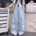 【120-170cm】パンツ 女の子 ボーダー ストリート系 カジュアル ダンス服 - 画像 (4)