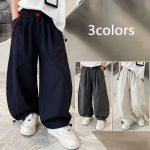【110-180cm】パンツ 男の子 無地 カジュアル 履きやすい