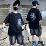 【120-170cm】セットアップ 男の子 プリント アルファベット - 画像 (3)