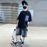 【120-170cm】セットアップ 男の子 プリント アルファベット - 画像 (4)