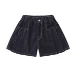 【120-170cm】ショートパンツ 女の子 ハイウエスト 無地 - 画像 (6)
