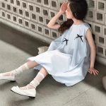 【120-160cm】ワンピース 女の子 Aライン リボン結び ノースリーブ スウィート - 画像 (17)