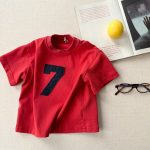 【80-130cm】半袖Tシャツ キッズ アルファベット カジュアル - 画像 (6)