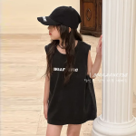 【100-170cm】ノースリーブ トップス 女の子 アルファベット スポーツ - 画像 (4)