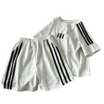 【80-170cm】セットアップ キッズ服  スポーツ系 ゆったり サイドライン - 画像 (6)