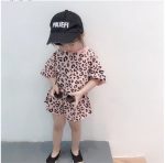 【80-130cm】セットアップ 女の子 ヒョウ柄 トレンド - 画像 (4)