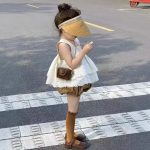 【80-130cm】セットアップ 女の子 おしゃれ 韓国ファッション トドラー 無地 刺繍