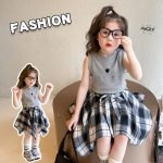 【90-140cm】セットアップ 女の子 オシャレ ハート柄 不規則 - 画像 (3)
