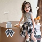 【90-140cm】セットアップ 女の子 オシャレ ハート柄 不規則 - 画像 (4)