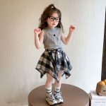 【90-140cm】セットアップ 女の子 オシャレ ハート柄 不規則 - 画像 (5)