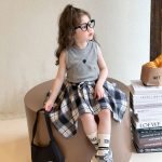【90-140cm】セットアップ 女の子 オシャレ ハート柄 不規則 - 画像 (9)