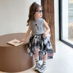 【90-140cm】セットアップ 女の子 オシャレ ハート柄 不規則 - 画像 (11)