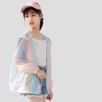 【120-170cm】アウター 女の子 UVカット 虹色 爽やか - 画像 (5)