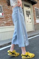 【120-170cm】ボトムス パンツ 女の子 カジュアル リボン クロップド丈 - 画像 (7)