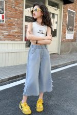【120-170cm】ボトムス パンツ 女の子 カジュアル リボン クロップド丈 - 画像 (14)