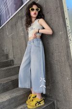【120-170cm】ボトムス パンツ 女の子 カジュアル リボン クロップド丈 - 画像 (15)