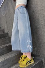 【120-170cm】ボトムス パンツ 女の子 カジュアル リボン クロップド丈 - 画像 (16)