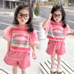 【90-140cm】セットアップ 女の子 スウィート ボーダー - 画像 (2)