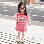 【90-140cm】セットアップ 女の子 スウィート ボーダー - 画像 (4)