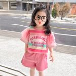 【90-140cm】セットアップ 女の子 スウィート ボーダー - 画像 (6)