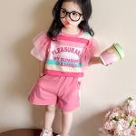 【90-140cm】セットアップ 女の子 スウィート ボーダー - 画像 (8)
