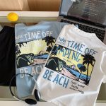 【90-160cm】半袖 Tシャツ キッズ ジュニア トドラー 前後プリント - 画像 (4)