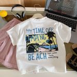 【90-160cm】半袖 Tシャツ キッズ ジュニア トドラー 前後プリント - 画像 (9)