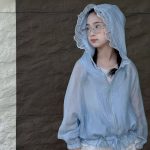 【100-160cm】 日焼け止め服 UVカット 女の子 レース フード付き アウター お出かけ 遊び - 画像 (6)