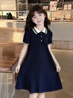 【120-170cm】半袖 ワンピース 女の子 クラシック フォーマル おしゃれ 襟付き - 画像 (5)