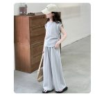 【120-170cm】セットアップ 女の子 シンプル カジュアル 2色展開 普段着 通学 お散歩 - 画像 (8)