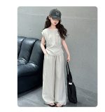 【120-170cm】セットアップ 女の子 シンプル カジュアル 2色展開 普段着 通学 お散歩 - 画像 (11)