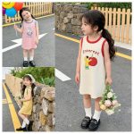 【80-150cm】ワンピース 女の子 カートゥーンお出かけ - 画像 (2)