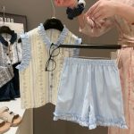 【80-170cm】セットアップ 女の子 花模様 スウィート おしゃれ 切り替え - 画像 (5)