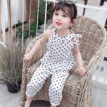 【80-120cm】セットアップ 女の子 ドット柄 おしゃれ - 画像 (3)