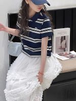 【80-160cm】半袖Tシャツ 女の子 ストライプ柄 シンプル - 画像 (7)