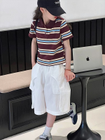 【80-160cm】半袖Tシャツ 女の子 ストライプ柄 シンプル - 画像 (12)