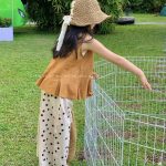 【100-160cm】セットアップ 女の子 紫外線対策 メッシュ風 涼しい - 画像 (4)