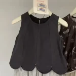 【90-140cm】セットアップ 女の子 おしゃれ お出かけ 袖なし ベスト カジュアルパンツ - 画像 (5)