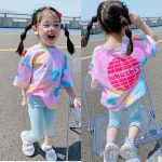 【90-140cm】トップス 半袖 Tシャツ 女の子 ゆったり カジュアル 夏 お出かけ お散歩 遊び 公園 通学 - 画像 (3)