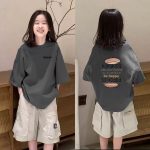 【110-170cm】半袖 カットソー Tシャツ 女の子 ゆったり プリント ファッション カートゥーン - 画像 (8)