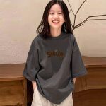 【110-170cm】半袖 カットソー Tシャツ 女の子 ゆったり プリント ファッション カートゥーン - 画像 (4)