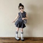 【90-140cm】セットアップ 女の子 柔らかい POLOネック - 画像 (5)