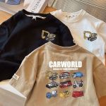【90-150cm】半袖 Tシャツ 男の子 合わせやすい 車柄 薄手 お出かけ