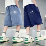 【110-170cm】ショートパンツ 男の子 デニム 動きやすい シンプル  履きやすい - 画像 (2)