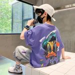 【100-170cm】半袖 Tシャツ 男の子 落書き カートゥーン 動物柄 ゆったり 合わせやすい 着心地良い - 画像 (3)
